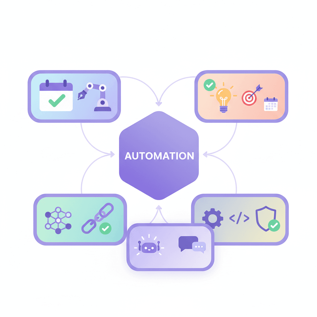 LovableSEO automation hub showing automated content publishing, technical SEO, and strategy features